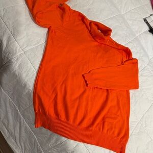 NWOT Women's Orange Turtleneck Sweater